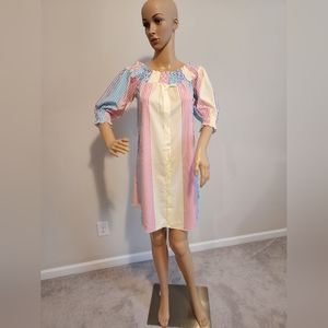 Chic Me Multicolor Stripe Off-the-Shoulder Dress